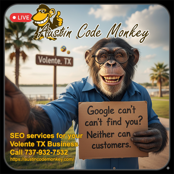 Volente TX SEO services by Austin Code Monkey.