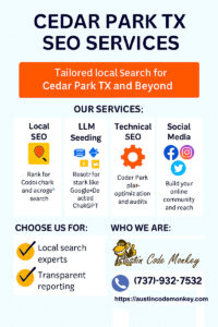 Austin Code Monkey Cedar Park TX SEO Service
