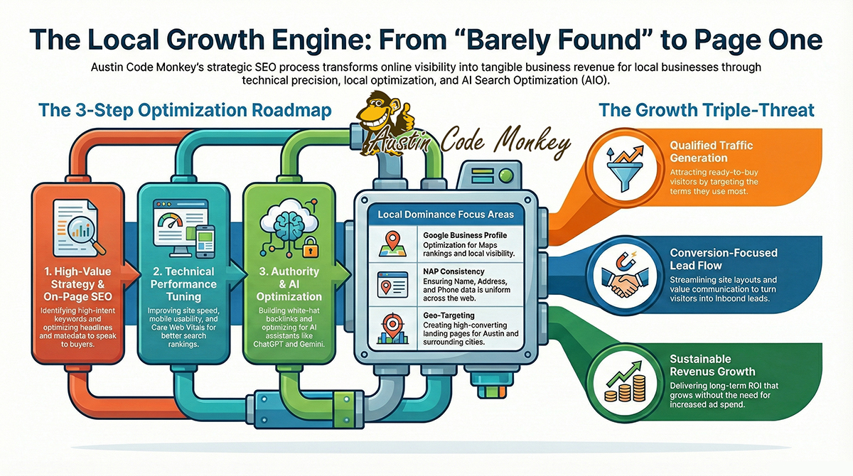 Austin Code Monkey Local SEO Growth Engine