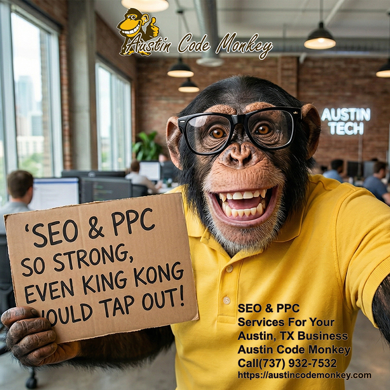 Austin Code Monkey provides SEO "Search Engine Optimization and PPC "Pay Per Click" services for your business