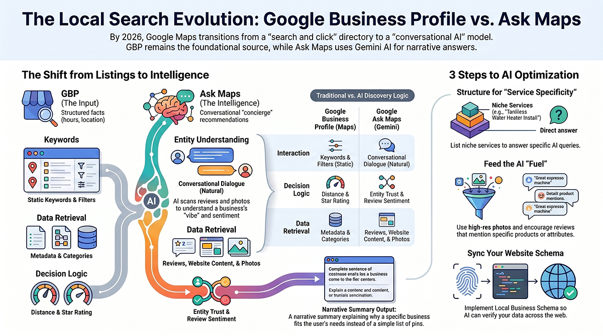 Learn how Ask Maps powered by Gemini AI is changing how customers find businesses and why your Google Business Profile alone is no longer enough