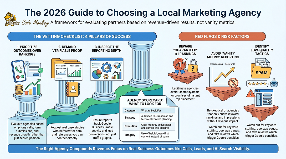 Austin Code Monkey breaks down what you should look for when choosing a local marketing agency.