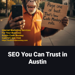 Austin Code Monkey brings expert local SEO and technically perfect web design to all of Austin, TX, helping small businesses own the local pack and map results.